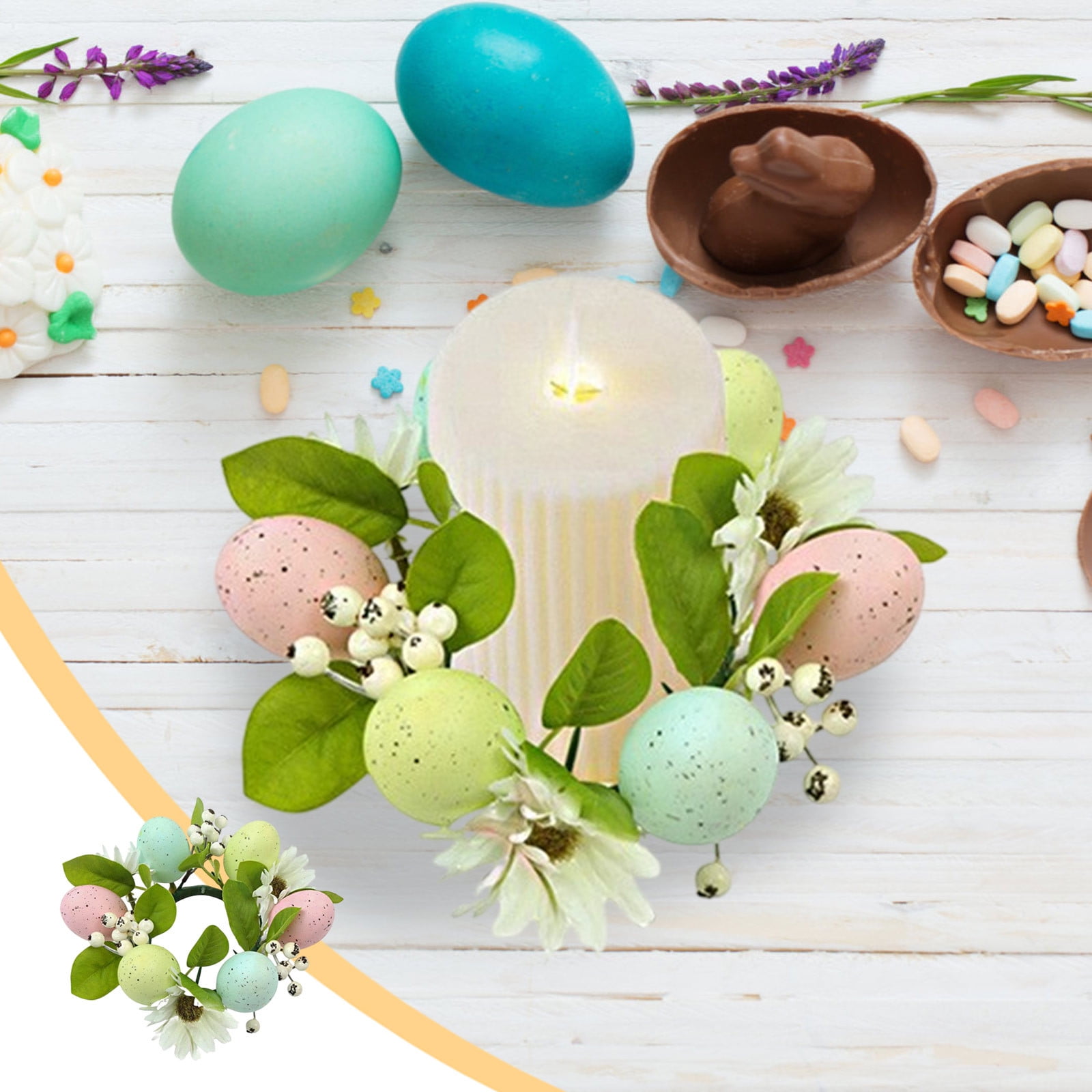 Easter Eggs Candle Holders, Holiday Table Decorations, Glass Material,  Metal Base, Elegant Design, for Home Parties, Wedding Centerpieces, Dinner  Parties, Spring Season, Decorative, Akmoler - Walmart.com, image size:1600x1600