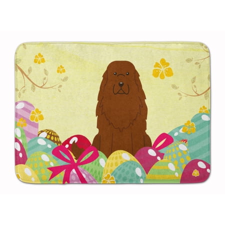 Easter Eggs Caucasian Shepherd Dog Machine Washable Memory Foam Mat