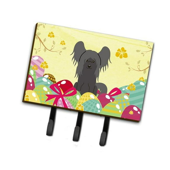 Easter Eggs Chinese Crested Black Leash or Key Holder