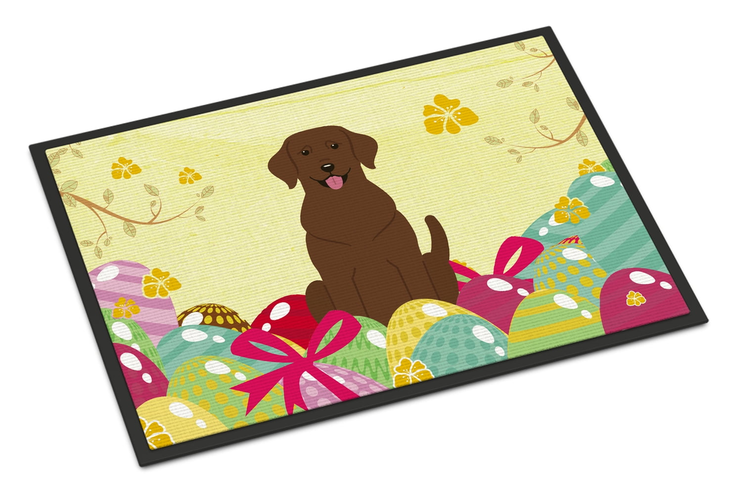Easter Eggs Chocolate Labrador Door Mat