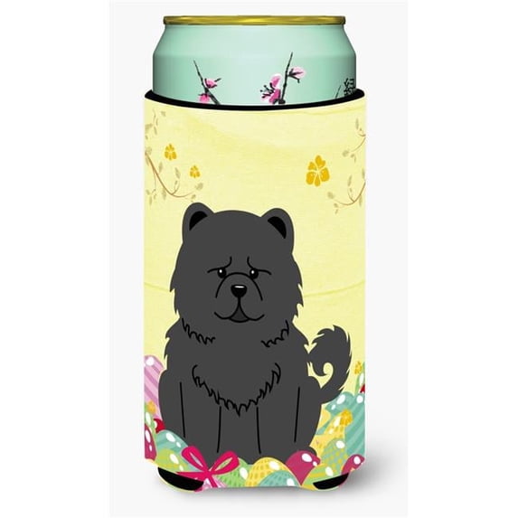 Easter Eggs Chow Chow Black Tall Boy Beverage Insulator Hugger