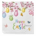 thumbnail image 1 of Easter Eggs Cloth Napkins, Butterfly Flowers Spring Watercolor Branch Floral Washable and Reusable Dinner Napkins Set of 2, Table Napkin for Kitchen Party Birthday Wedding Hotel Housewarming 20"x20", 1 of 9