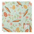 thumbnail image 1 of Easter Eggs Cloth Napkins, Carrots Spring Daisy Botanical Rustic Green Washable and Reusable Dinner Napkins Set of 2, Table Napkin for Kitchen Party Birthday Wedding Hotel Housewarming 20"x20", 1 of 9