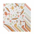 thumbnail image 1 of Easter Eggs Cloth Napkins, Carrots Spring Daisy Flower Botanical Rustic Washable and Reusable Dinner Napkins Set of 6, Table Napkin for Kitchen Party Birthday Wedding Hotel Housewarming 20"x20", 1 of 9