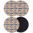 thumbnail image 1 of Easter Eggs Coasters Set of 4, Absorbent Coasters for Drinks, Colorful Eggs Spring Flowers Leaves Farm Navy Blue Coaster for Desk Coffee Table Protection, Home Decor House Warming Gifts 4", 1 of 8