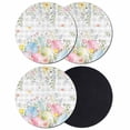 thumbnail image 1 of Easter Eggs Coasters Set of 4, Absorbent Coasters for Drinks, Spring Daisy Eucalyptus Leaves Gray Plaid Coaster for Desk Coffee Table Protection, Home Decor House Warming Gifts 4", 1 of 8