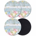thumbnail image 1 of Easter Eggs Coasters Set of 4, Absorbent Coasters for Drinks, Spring Daisy Eucalyptus Leaves Light Blue Wood Coaster for Desk Coffee Table Protection, Home Decor House Warming Gifts 4", 1 of 8