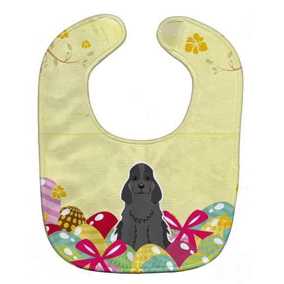 Easter Eggs Cocker Spaniel Black Baby Bib