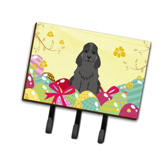 Easter Eggs Cocker Spaniel Black Leash or Key Holder