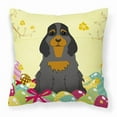 thumbnail image 1 of Easter Eggs Cocker Spaniel Black Tan Fabric Decorative Pillow, 1 of 4