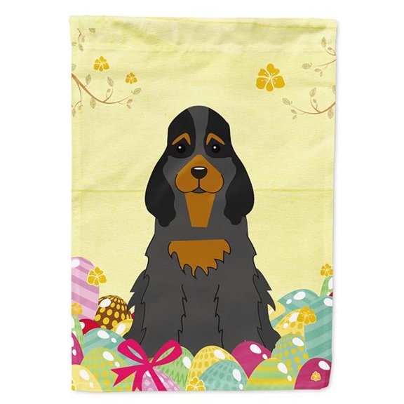 Easter Eggs Cocker Spaniel Black Tan Garden Size Flag