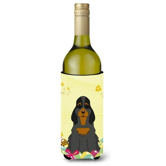 Easter Eggs Cocker Spaniel Black Tan Wine Bottle Beverge Insulator Hugger