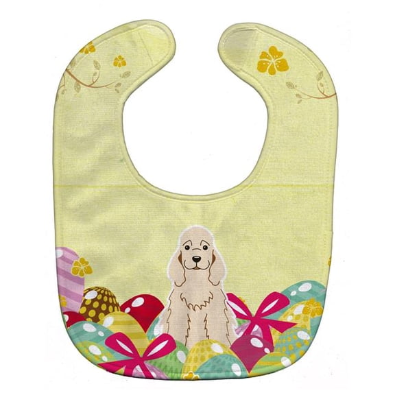 Easter Eggs Cocker Spaniel Buff Baby Bib