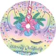thumbnail image 1 of Easter Eggs Colorful Flowers 36 Inch Christmas Tree Skirt Round Winter Snow Suitable for Christmas Xmas Halloween Holiday Party Decor Decoration Occasion, 1 of 6