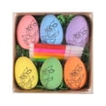 thumbnail image 1 of YANHAIGONG White Easter Eggs Painting Kit,6pc Easter White Eggs Painting Kit,Paintable Flocking Eggs with Paint Pen,Doodle Kit for Diy Design,Easter Decoration,Egg Hunts,Basket Fillers,Easter Gift, 1 of 3