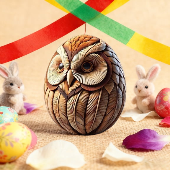 Easter Eggs for Crafts, Resin Carved Animal Easter Decorations and Basket Stuffers,Animal Pattern Easter Basket Fillers,Animal Easter Carved Craft Egg,Animal Carving Egg Home Decorative Easter Gifts