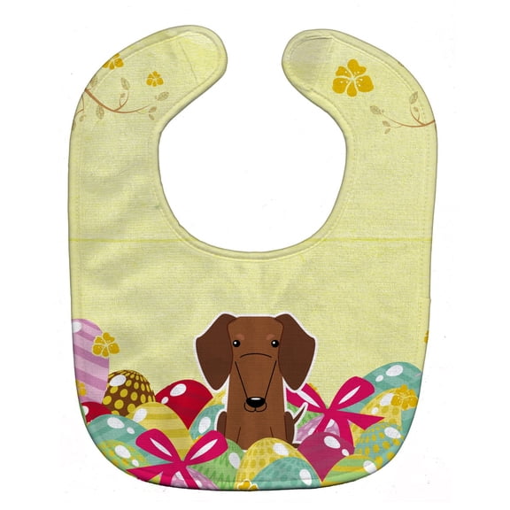 Easter Eggs Dachshund Red Brown Baby Bib
