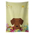 thumbnail image 1 of Easter Eggs Dachshund Red Brown Kitchen Towel, 1 of 1