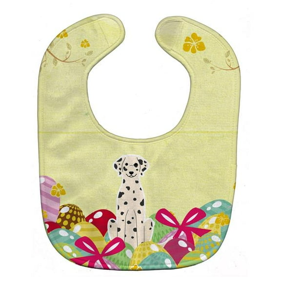 Easter Eggs Dalmatian Baby Bib