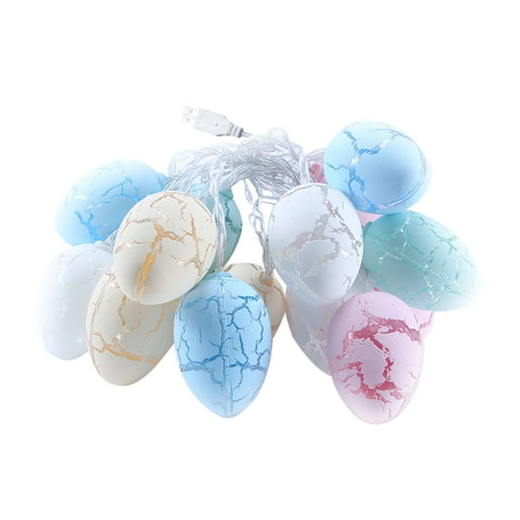 Easter Eggs Decor Lights,5ft 10LED Multi Color Small Fairy Lights with Remote, Easter Lights String Battery Operated for Table Indoor Home Wreaths Mantels Outdoor Tree Garden Decoration