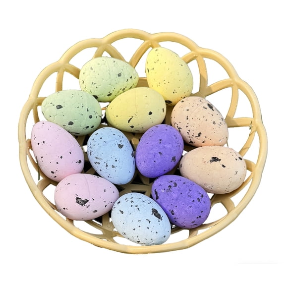 Easter Eggs Decorations, Simulation Colorful Eggs Ornaments, for Easter Basket Party Favors Supplies Home Office Living Room, 12pcs