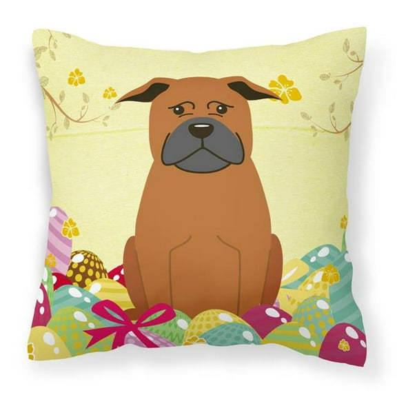 Easter Eggs Design Dog Art Fabric Decorative Pillow
