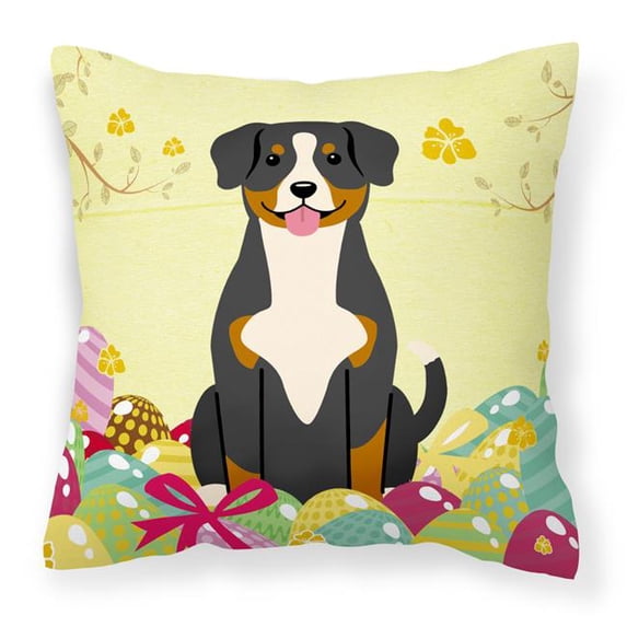 Easter Eggs Design Dog Art Fabric Decorative Pillow