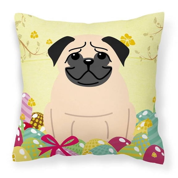 Easter Eggs Design Dog Art Fabric Decorative Pillow