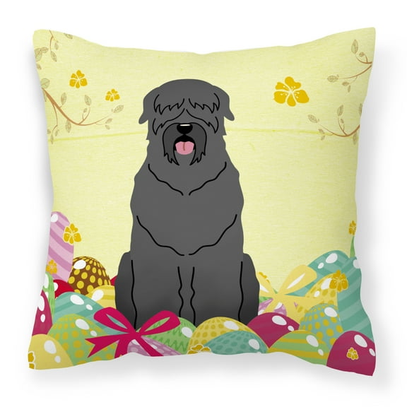 Easter Eggs Design Dog Art Fabric Decorative Pillow