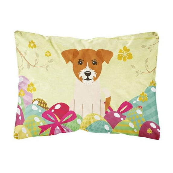 Easter Eggs Dog Art Canvas Fabric Decorative Pillow