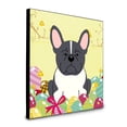 thumbnail image 1 of Carolines Treasures  8 x 8 x 0.625 in. Easter Eggs French Bulldog Black White Artwork Panel Wall Decor, 1 of 3