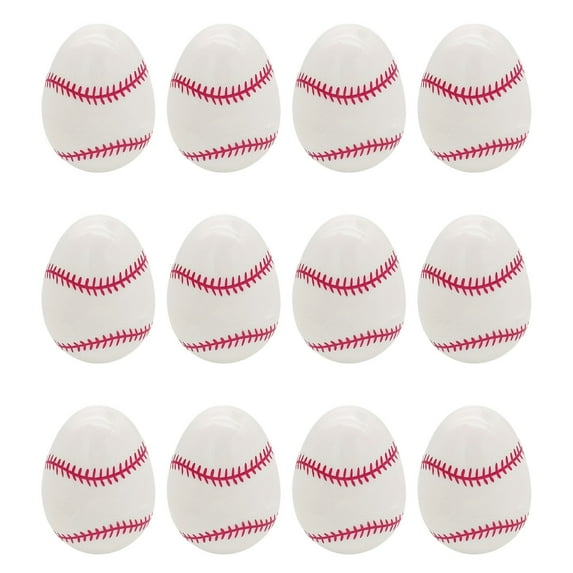 Easter Eggs Empty Sports Balls Egg Plastic Assorted Soccer Football Baseball Basketball Sports Easter Egg Hunt Kit for Candy Easter Stuffers
