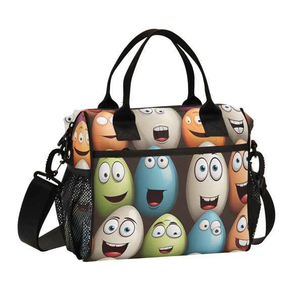 Easter Eggs Face Cooler Bag Lunch Bag Soft Cooler Cooling Tote Insulated Lunch Box for Adult Men Women