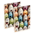 thumbnail image 1 of Easter Eggs Face Ring Binder Notebook Journey Note Diary College Ruled Spiral Notebook Study Loose Leaf Paper A5 60 Pages, 1 of 8
