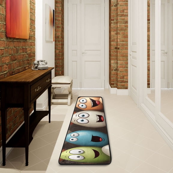 Easter Eggs Face Runner Rug Ares Rug Non-Slip Laundry Rug 7224 inch Soft Washable for Bedroom Bathroom Kitchen Living Room