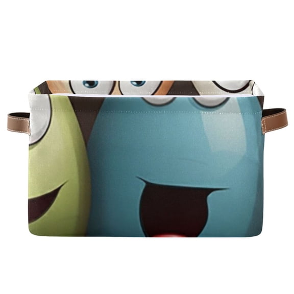 Easter Eggs Face Storage Bins Baskets With Handles Storage Box Clothes Organizer Organization Toys