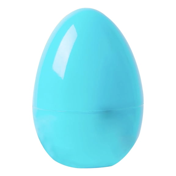 Easter Eggs Fillable Metallic Large 5.9 Inch Tall Plastic Surprise Eggs, Durable Easter Themed Hunt Rewards Basket Stuffers Fillers Filling Treats Party Favor Prize Supplies, 1Pc(Blue,3x3x5.9")