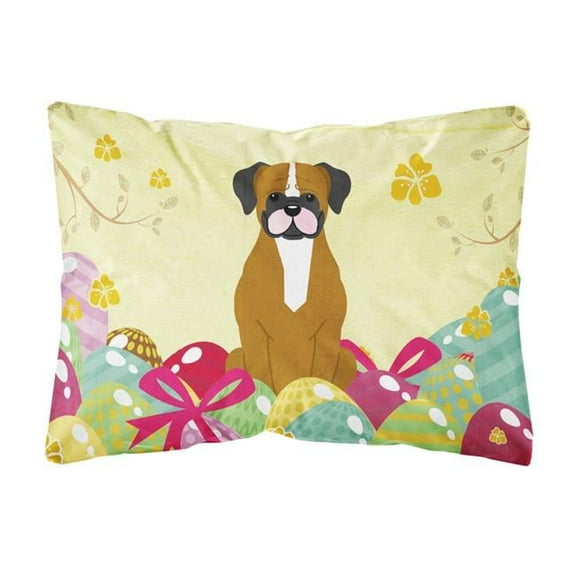 Easter Eggs Flashy Fawn Boxer Canvas Fabric Decorative Pillow
