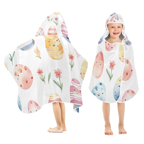 Easter Eggs Flowers Kid Bath Towels Bath Beach Towel Super Soft and Absorbent for Kid Girl Boy Babie Toddler Infant