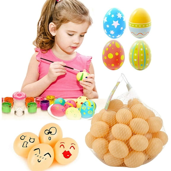 Easter Eggs For Kids Realistic Chicken Eggs Toy Food Playset Pack Of 30 Fake Eggs Used for Creative Fun Projects