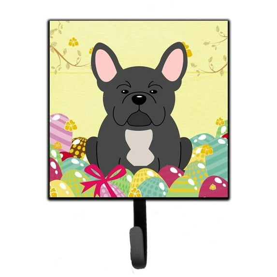 Easter Eggs French Bulldog Black Leash or Key Holder