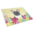 thumbnail image 1 of Easter Eggs French Bulldog Black & White Glass Cutting Board - Large, 1 of 1