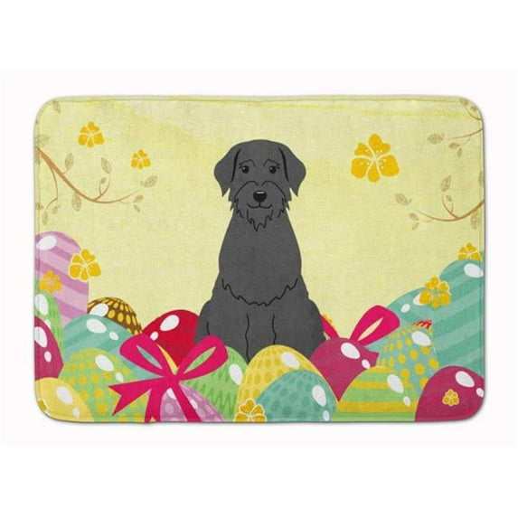 Easter Eggs Giant Schnauzer Machine Washable Memory Foam Mat