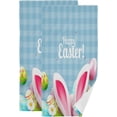 thumbnail image 1 of Easter Eggs Hand Towels 2 PCS, Funny Ears Kitchen Towel Ultra Soft and Highly Absorbent,Decorative Fingertip Face Towel for Bathroom Hotel, 28.3"x14.4", 1 of 4