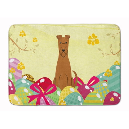 Easter Eggs Irish Terrier Machine Washable Memory Foam Mat