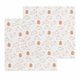 thumbnail image 1 of Easter Eggs Kitchen Dish Towels for Drying Dishes Set of 2, Cute Bunny Rabbits Cartoon Orange Waffle Weave Microfiber Hand Tea Bathroom Towels Quick Dry & Absorbent Towel 12x12, 1 of 7
