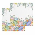 thumbnail image 1 of Easter Eggs Kitchen Dish Towels for Drying Dishes Set of 2, Spring Botanical Eucalyptus Floral Butterfly Waffle Weave Microfiber Hand Tea Bathroom Towels Quick Dry & Absorbent Towel 12x12, 1 of 7