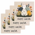 thumbnail image 1 of Easter Eggs Kitchen Dish Towels for Drying Dishes Set of 4, Rabbit Spring Botanical Wildflowers Bunny Beige Waffle Weave Microfiber Hand Tea Bathroom Towels Quick Dry & Absorbent Towel 12x12, 1 of 7