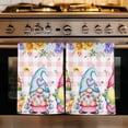 thumbnail image 1 of Easter Eggs Kitchen Towels Set of 3, Spring Floral Gnomes Plants Butterflies Pink Plaid Absorbent Dish Towels for Kitchen, Microfiber Hand Towel, Quick Drying Tea Towel for Cleaning Dishcloths, 1 of 7