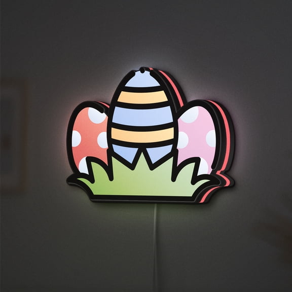 Easter Eggs LED Lightbox - Paint Hunt Tradition Decor, Custom Led Sign for Home Office Shop Decor (Width 8 inch, 20cm)